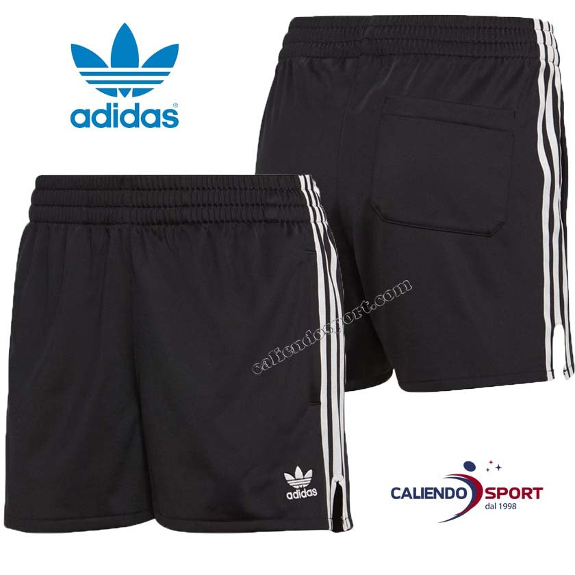 WOMEN'S SHORTS CY4763 ADIDAS ORIGINALS SHORT BLACK WHITE 3 STRIPES