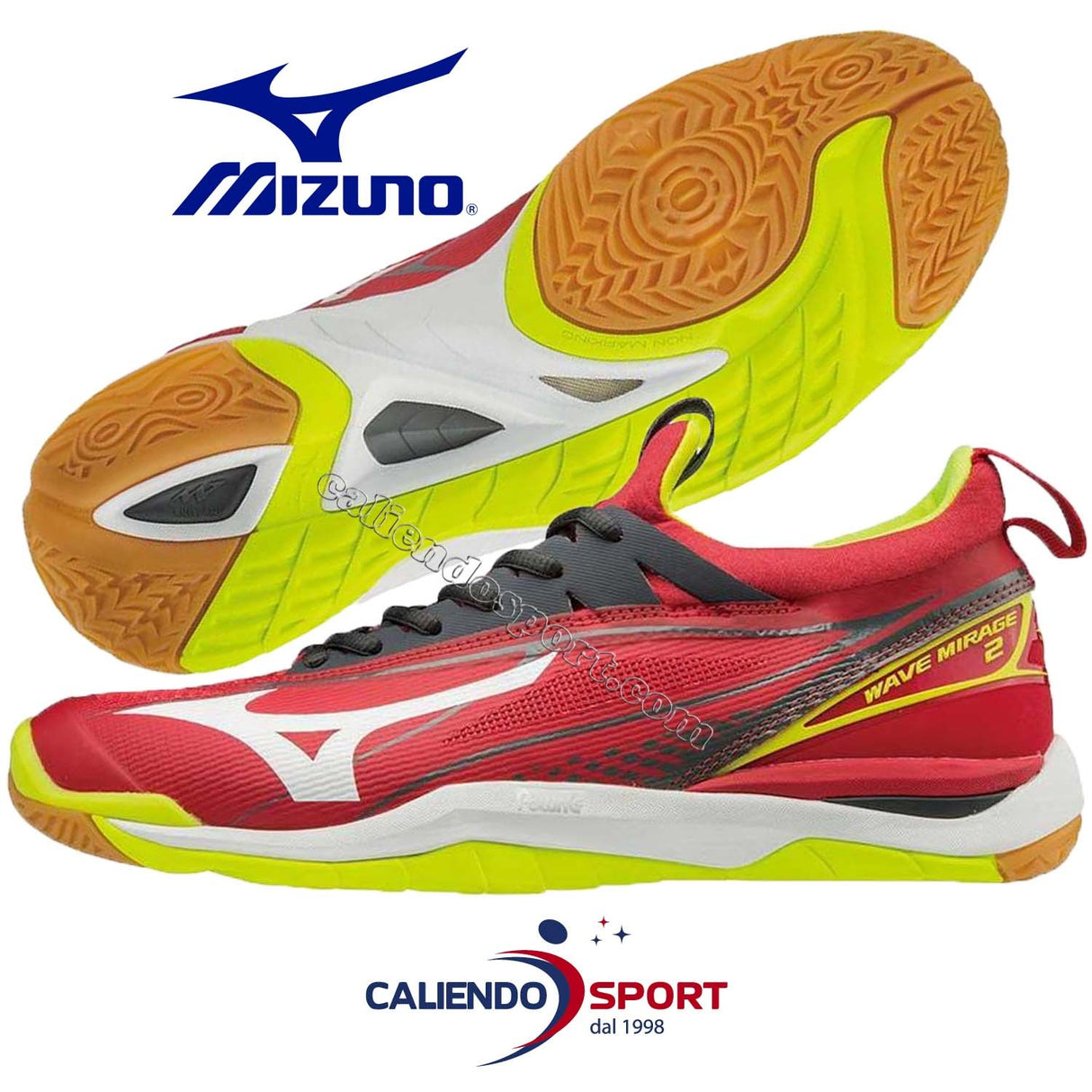 BALLON DE HAND BALL MIZUNO WAVEMIRAGE 2 X1GA175091 POUR HOMMES ROUGE SPORT GYM