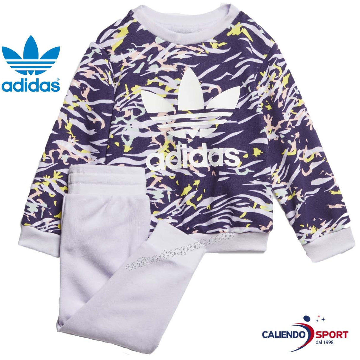 ADIDAS GD2860 GIRL'S TRACKSUIT CREW BRUSHED COTTON
