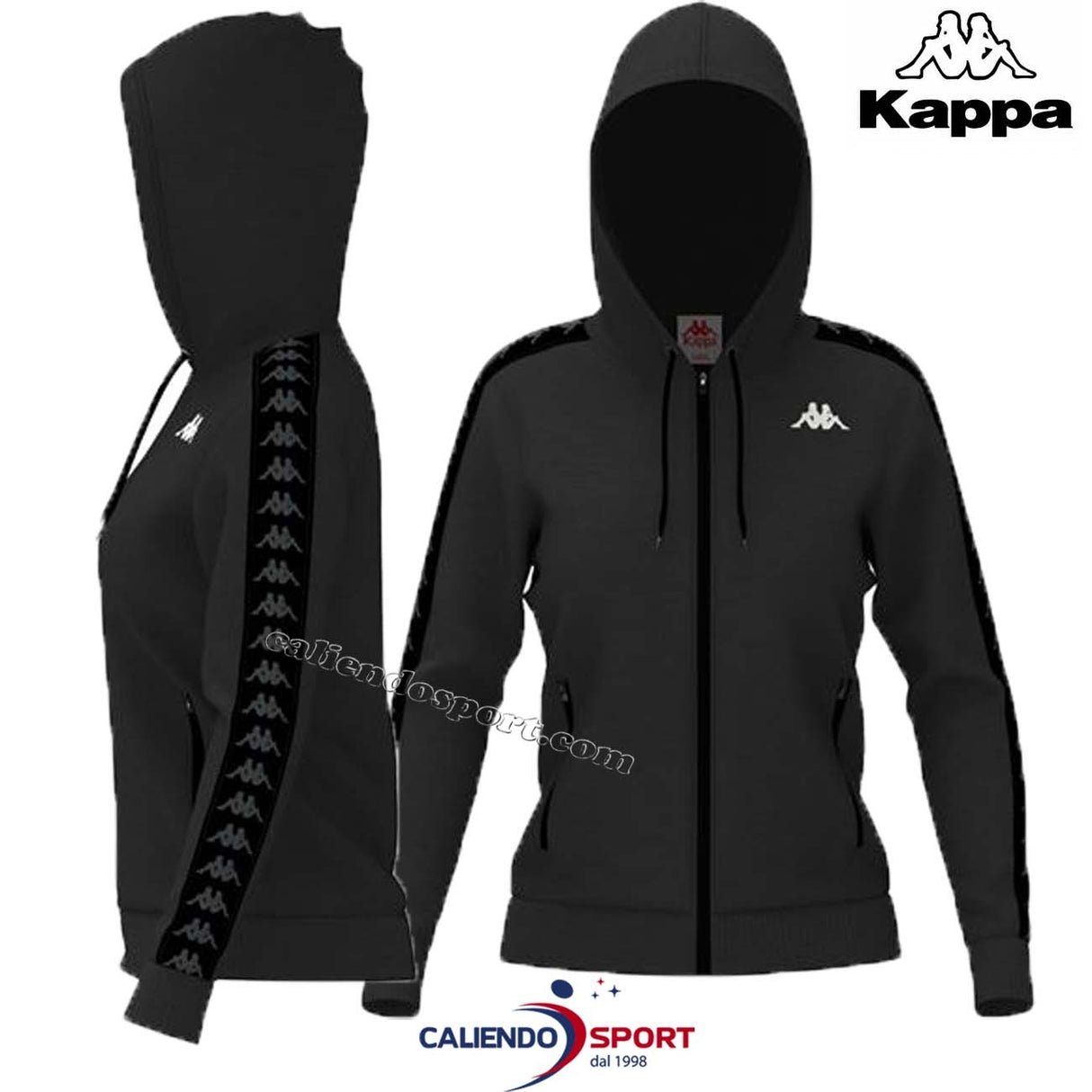 FELPA KAPPA 3111HXW A07 NERO 222 BANDA HANNIE