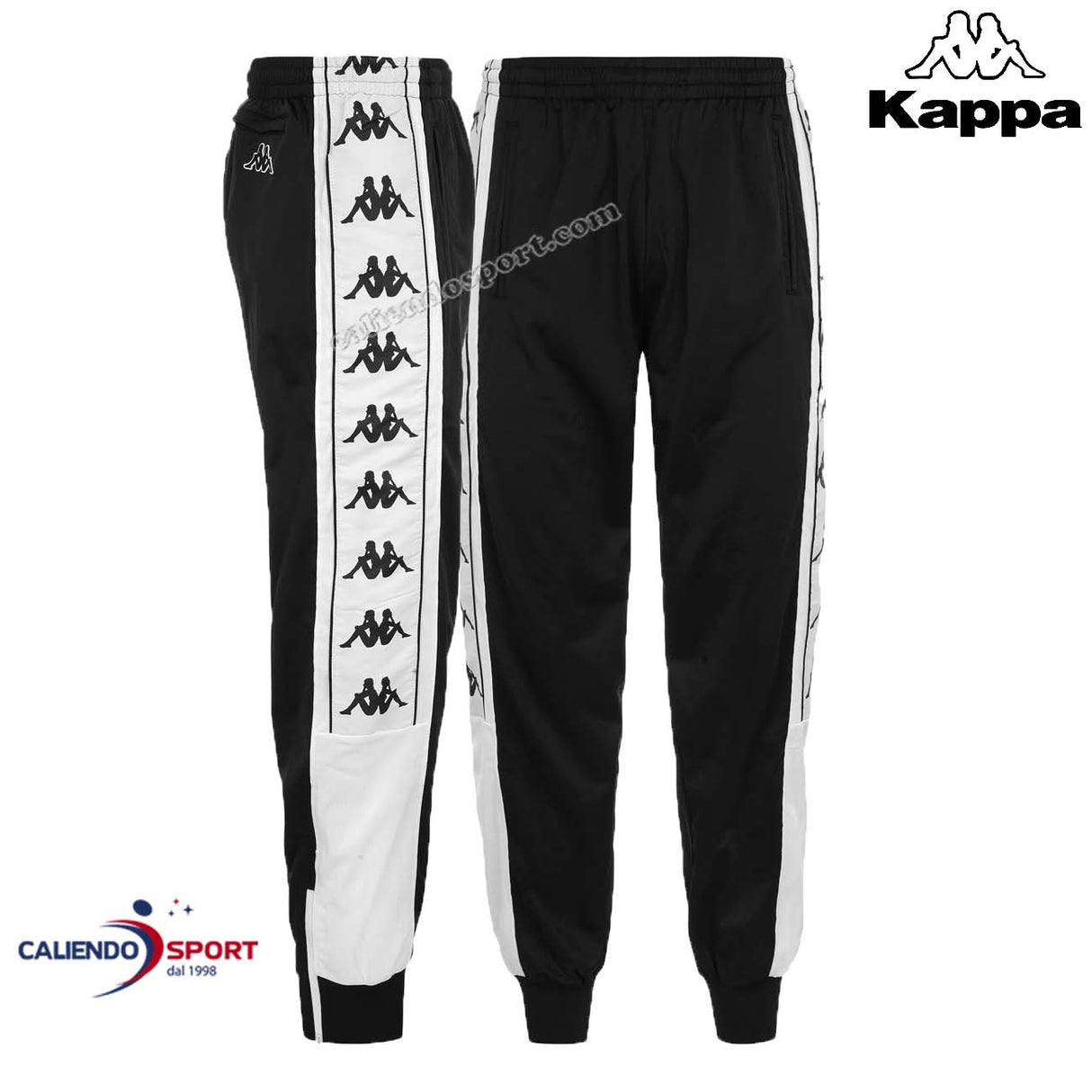 PANTALON KAPPA 304LIC0 903 NOIR 222 BANDE 10 ALENZ