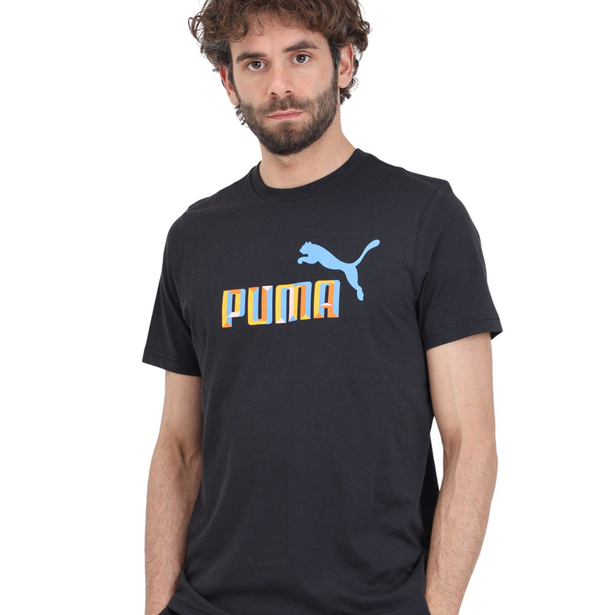 T-SHIRT PUMA 684363 01 GRAFHIC NERO SUMMER COTONE