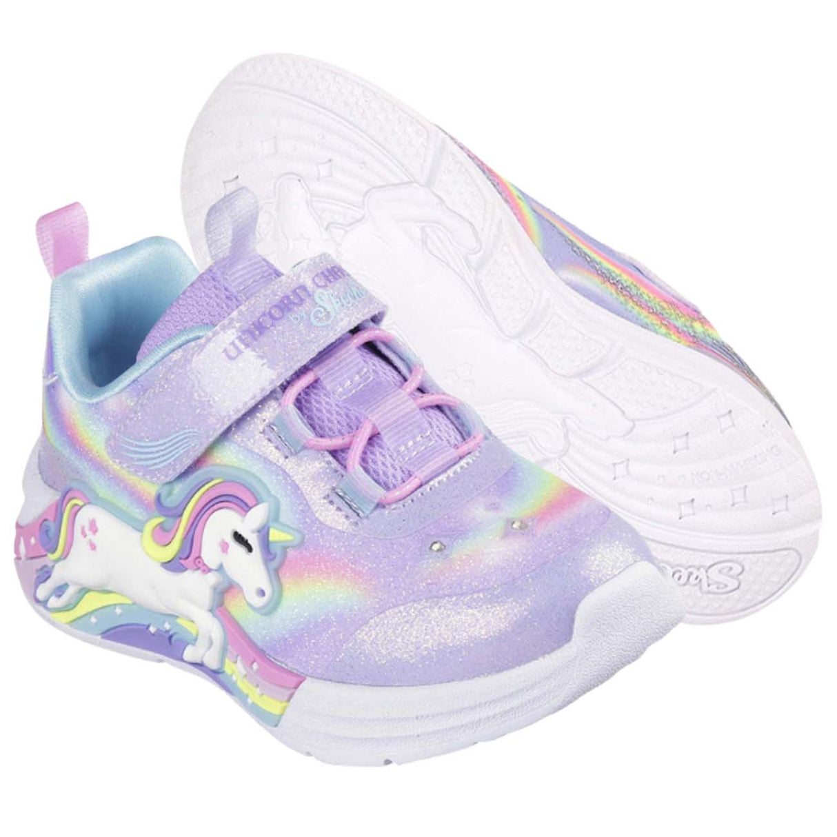 SCARPA BAMBINE SKECHERS 302298N LVMT UNICORN CHASER S LIGHTS