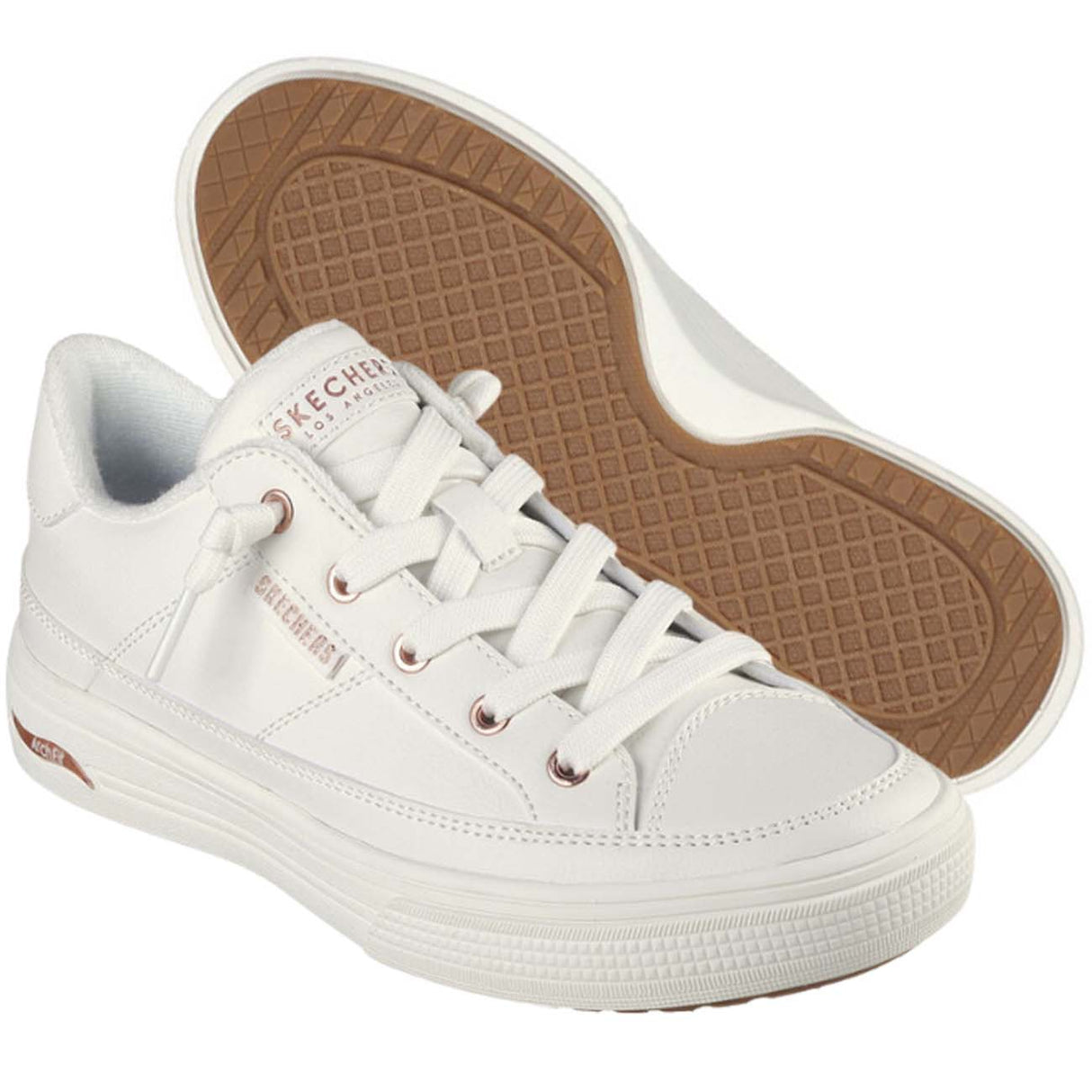 SCARPA DONNA SKECHERS 177189 WHT FIT ARCADE BIANCO