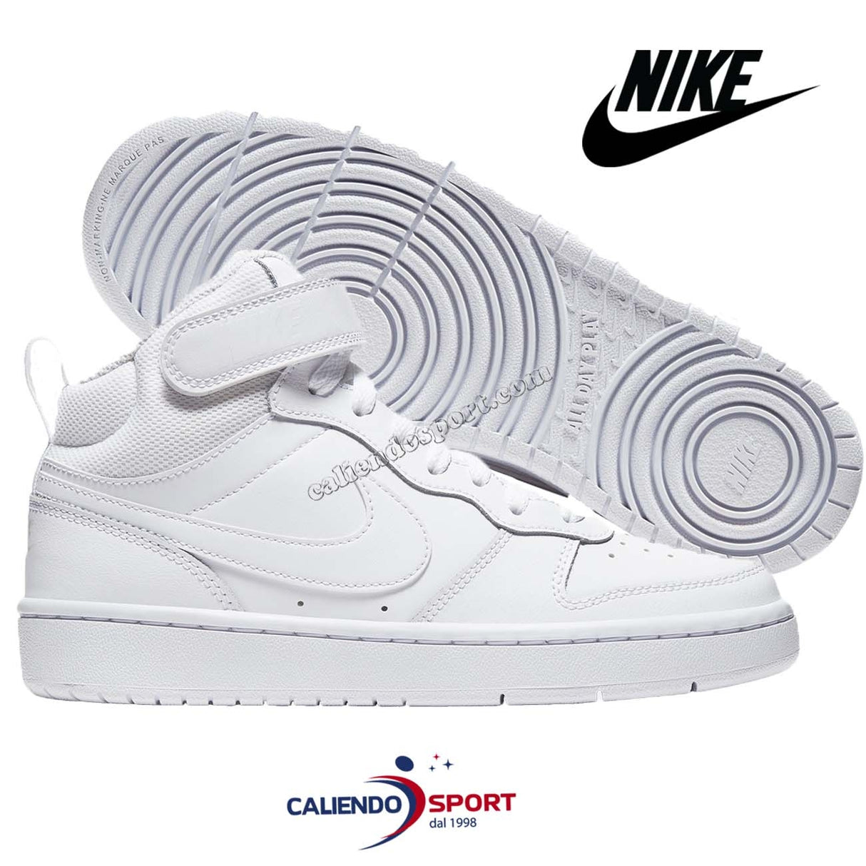 NIKE COURT SHOE CD7782 100 WHITE BOROUGH MID 2 GS