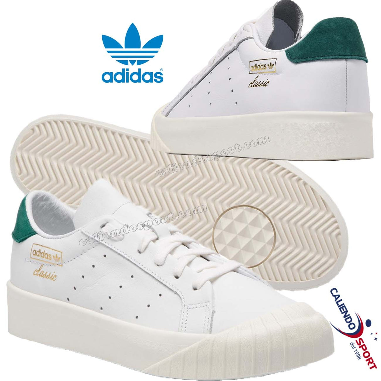CHAUSSURES ADIDAS FEMMES CG6076 ORIGINALS EVERYN W BLANC VERT