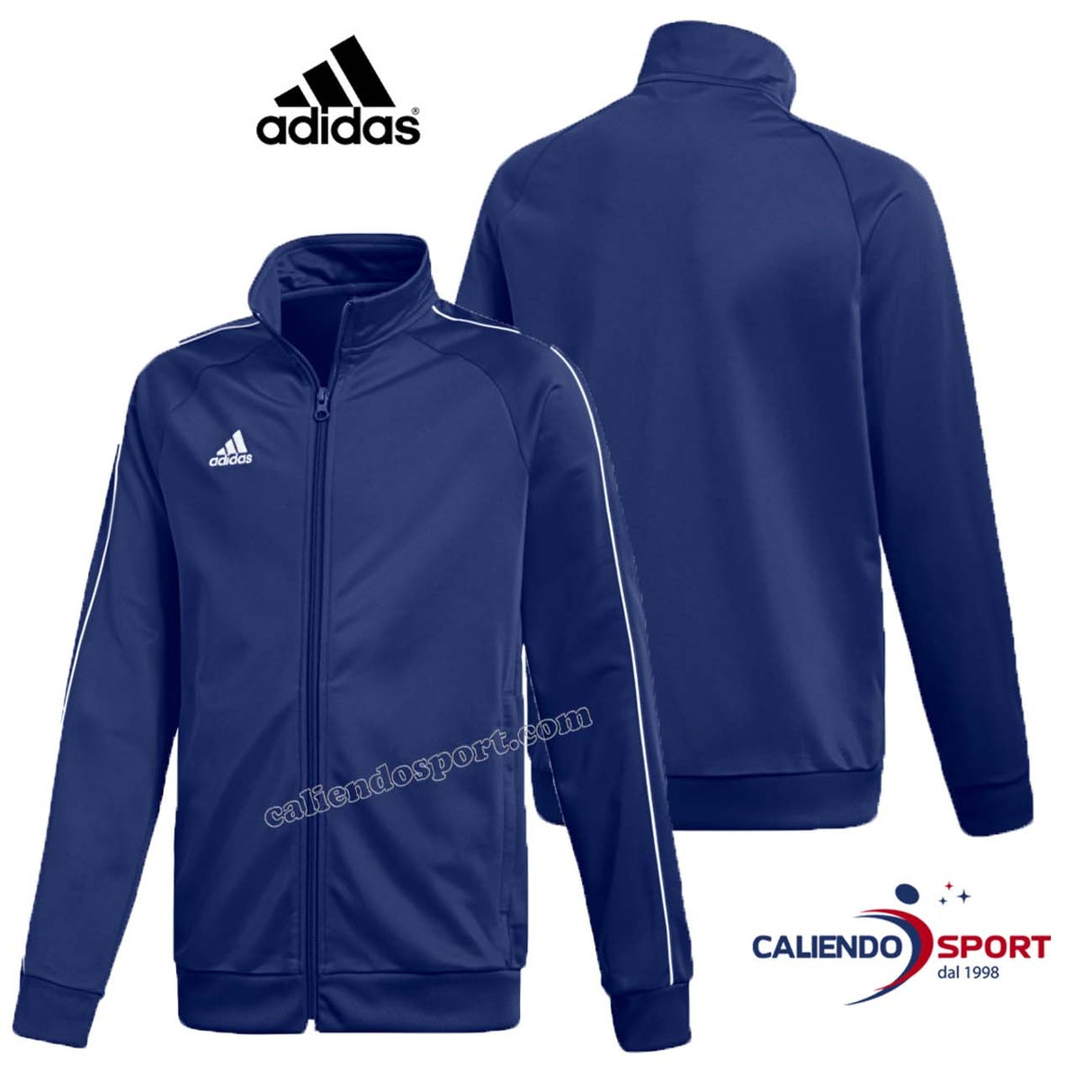 ADIDAS BOYS CV3577 CORE 18 BLUE ACETATE JACKET
