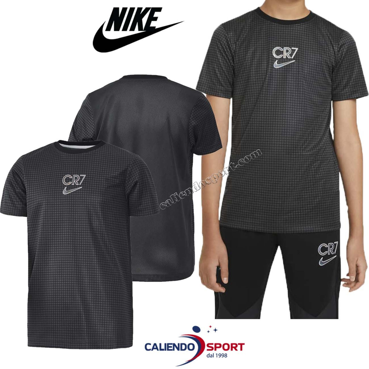 T-SHIRT NIKE CR7 CT2975 060 DRI FIT RONALDO POUR GARÇONS