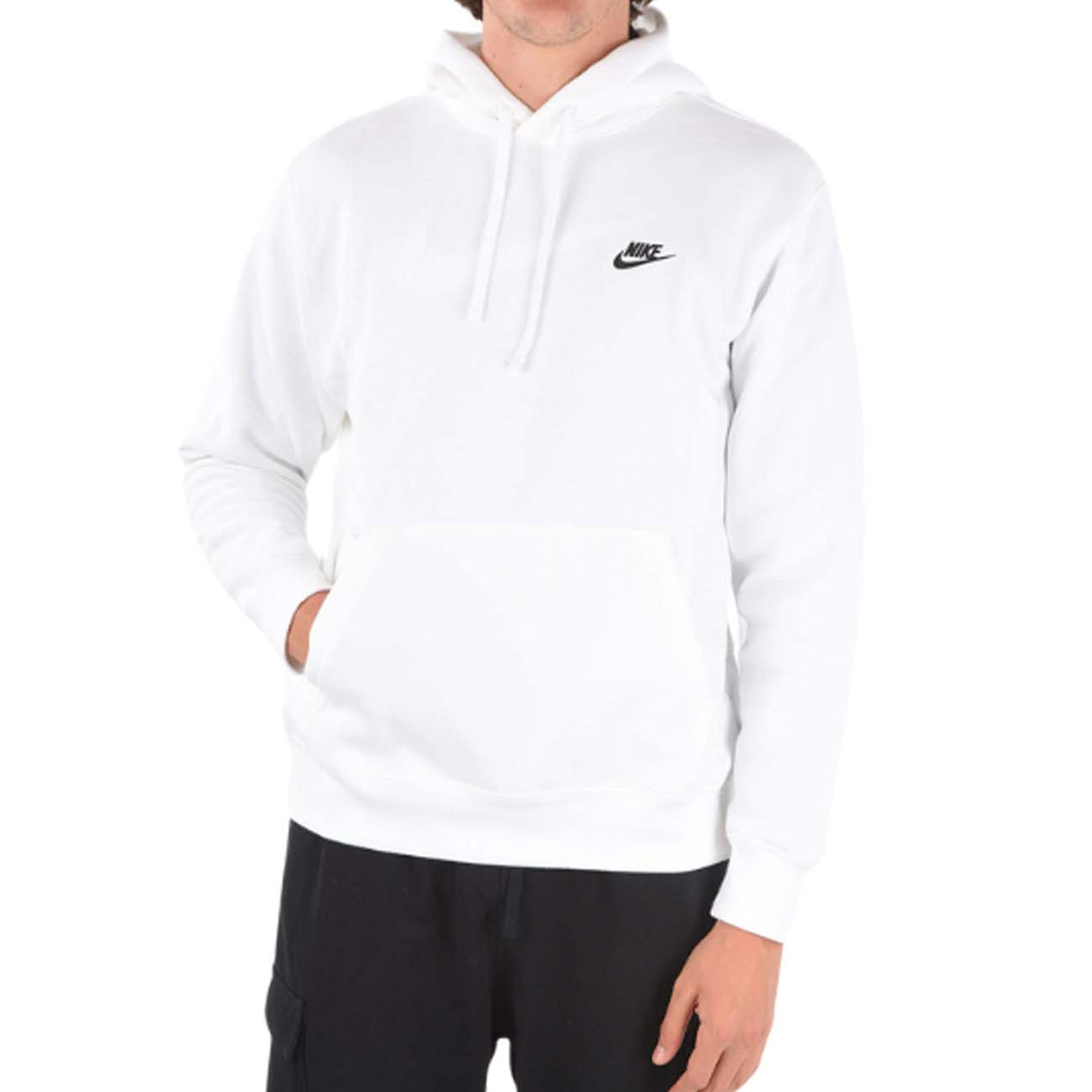 SWEAT-SHIRT EN COTON POLAIRE NIKE BV2654 100 BLANC CLUB