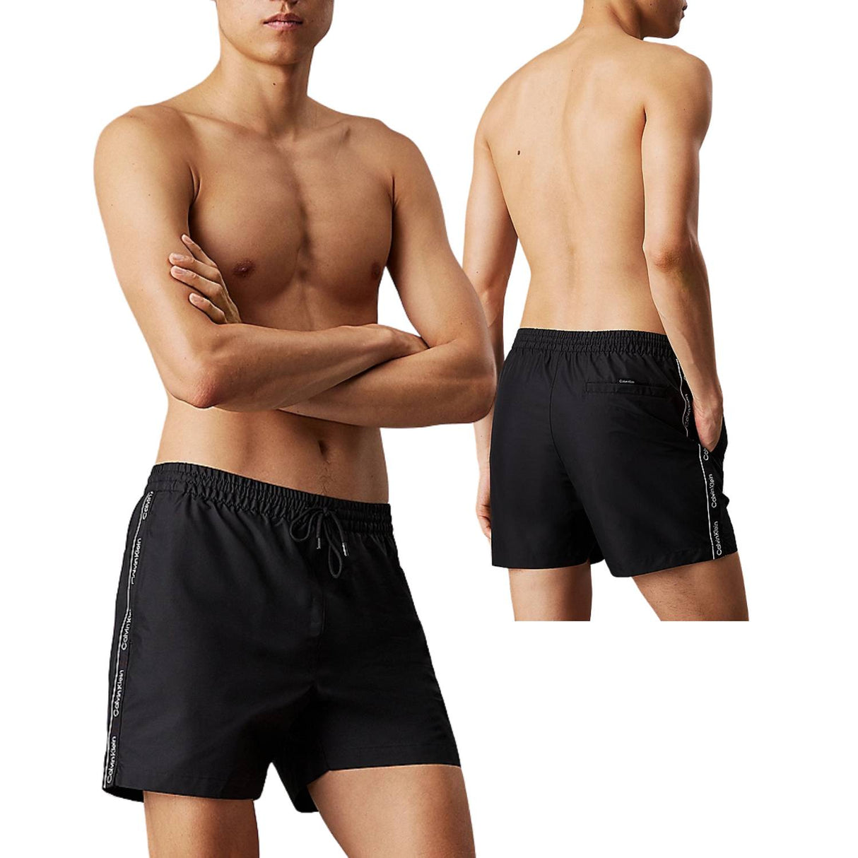 COSTUME CALVIN KLEIN KM0KM01109-BEH LOGO TAPE NERO