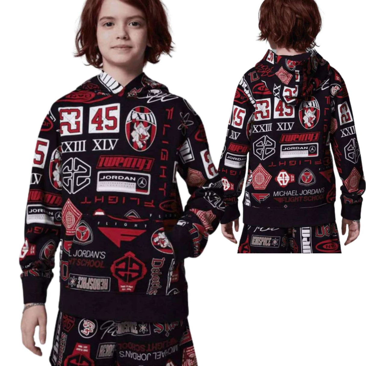 FELPA RAGAZZI JORDAN 95D741-023 CC K COTONE GARZATO