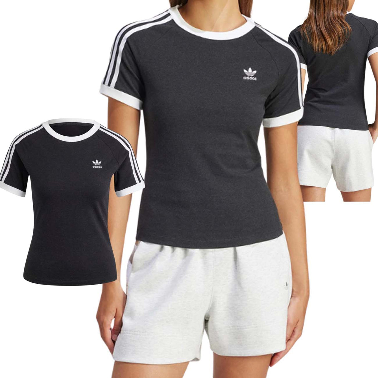 T-SHIRT DONNA ADIDAS IU2429 RAGLAN SLIM GRIGIO