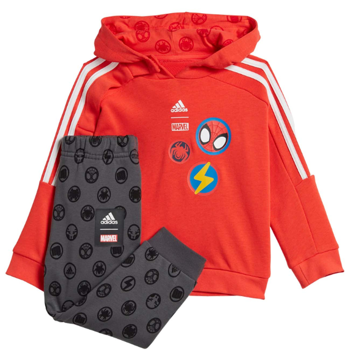TUTA BAMBINI ADIDAS IB4838 MARVEL SPIDER-MAN COTONE GARZATO