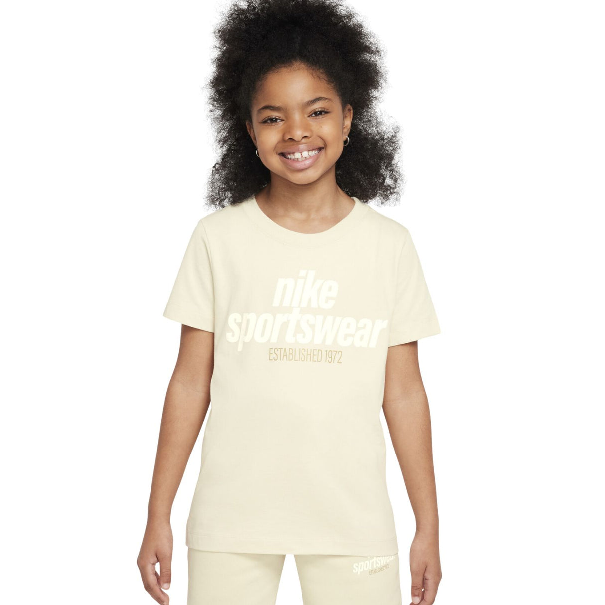 T-SHIRT RAGAZZI NIKE FZ5177 212 COTONE BEIGE