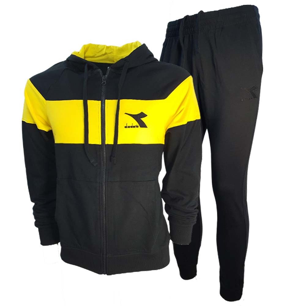 SURVÊTEMENT HOMME DIADORA 179371 BLEU NOIR COTON BROSSÉ