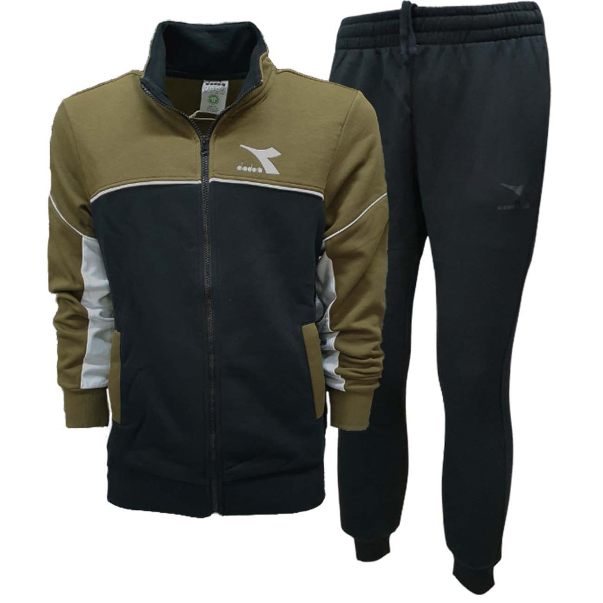 DIADORA MEN'S TRACKSUIT 177775 80013 BLACK COTTON FLEECE