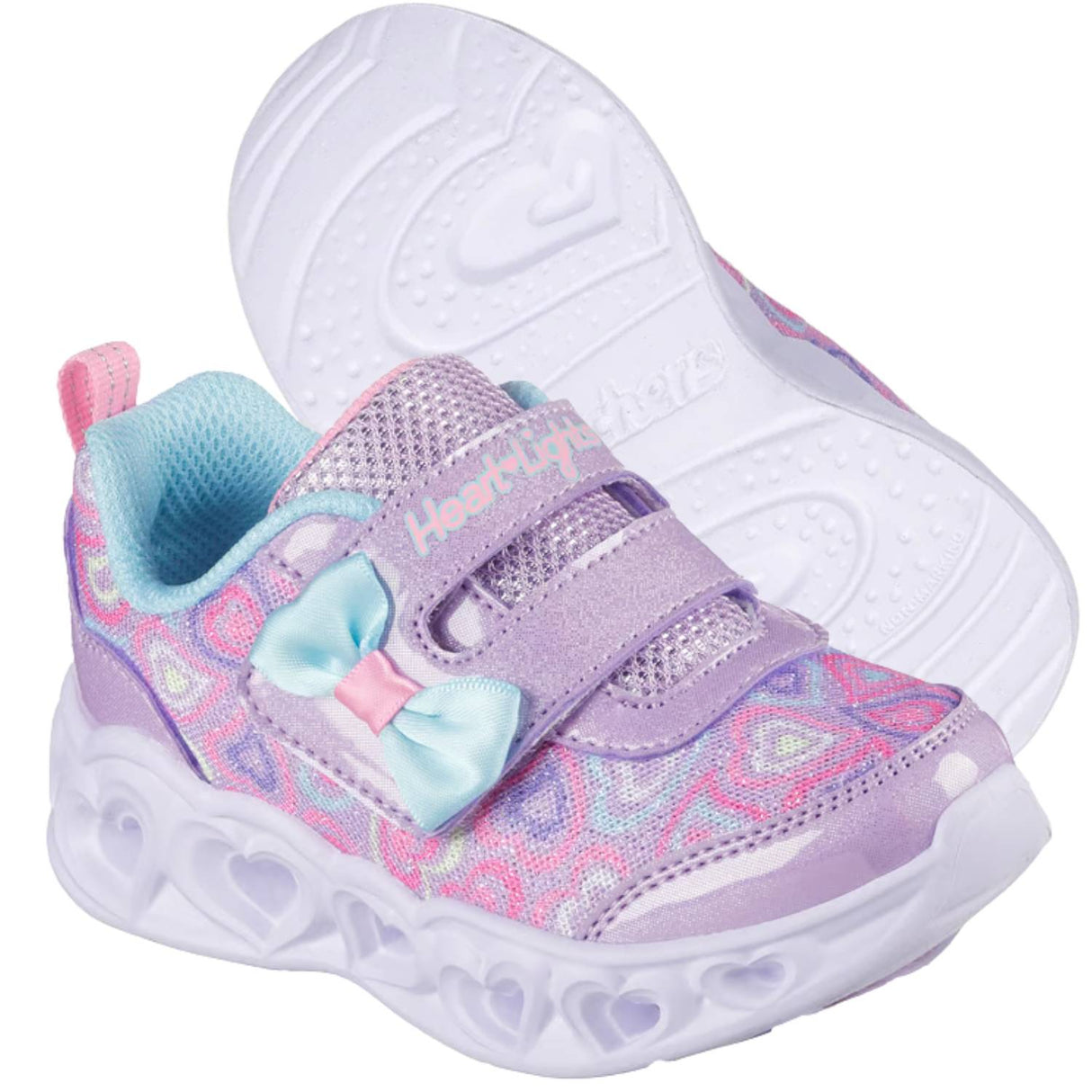 SCARPA BAMBINE SKECHERS 303258N LVMT HEART LIGHTS BOOGIE LAND