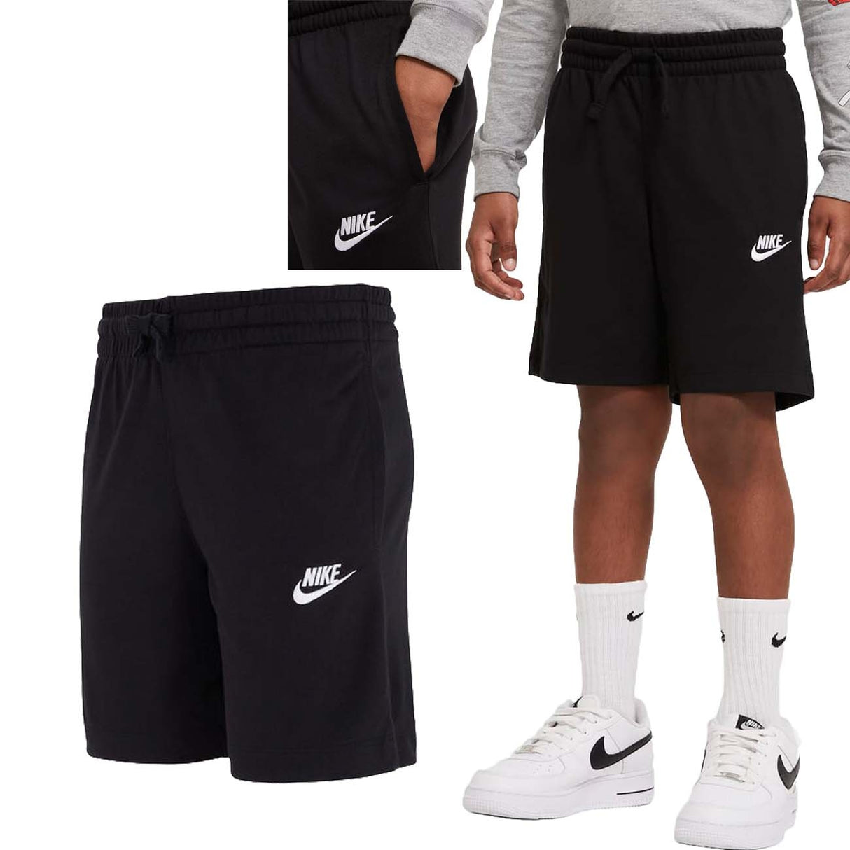 PANTALONCINO NIKE RAGAZZI DA0806 010 SPORTSWEAR NERO