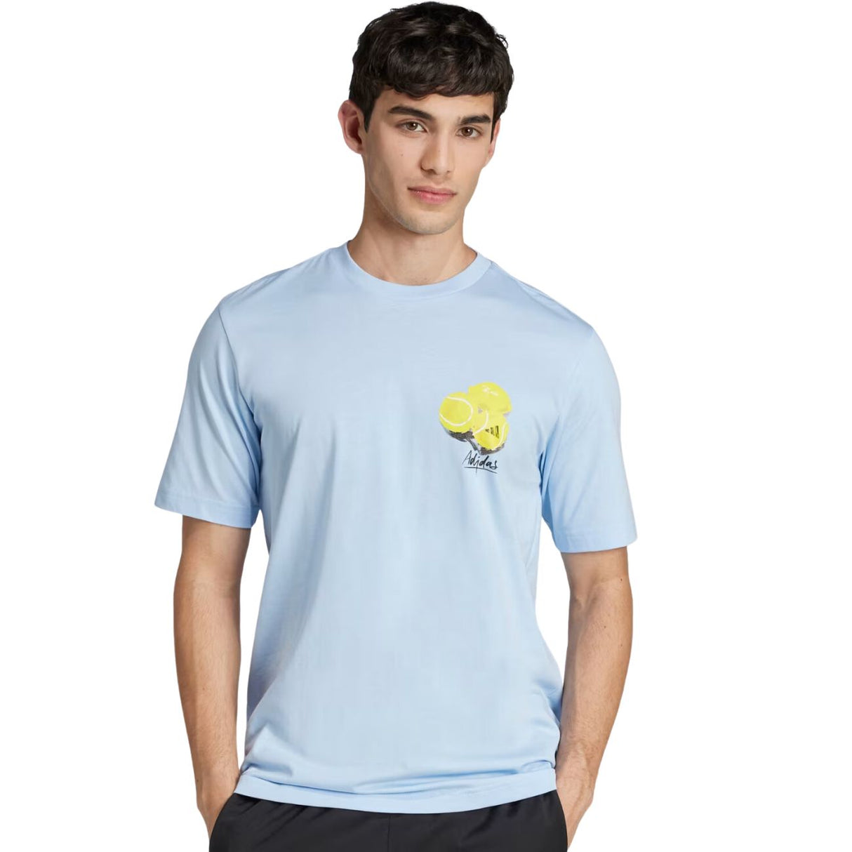 T-SHIRT ADIDAS JJ3958 LEMON CELESTE COTONE