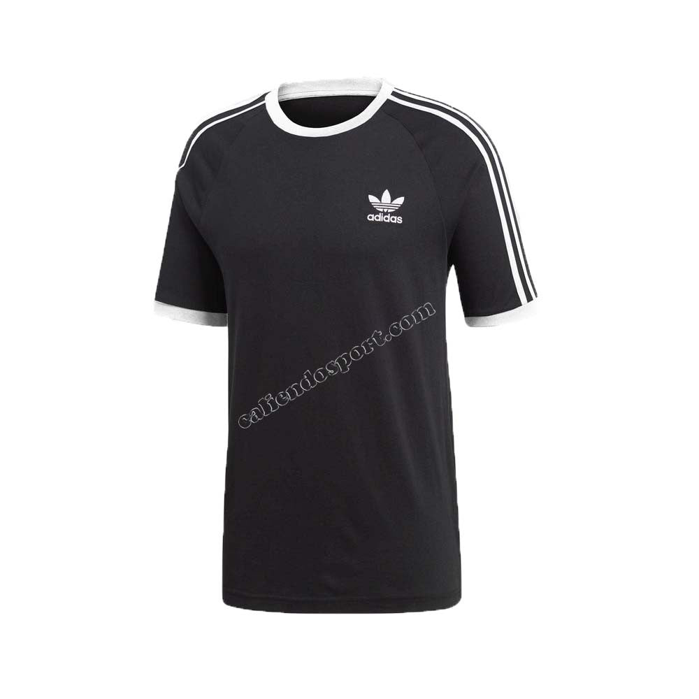 MEN'S T-SHIRT ADIDAS ORIGINALS CW1202 CW1203 BLACK WHITE 3STRIPES TEE