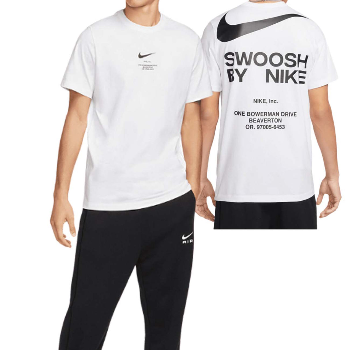 T-SHIRT EN COTON BLANC NIKE DZ2881 100 BIG SWOOSH