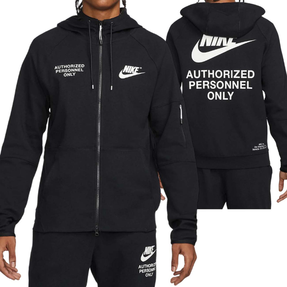 FELPA NIKE DM6548 010 SPORTWEAR COTONE GARZATO