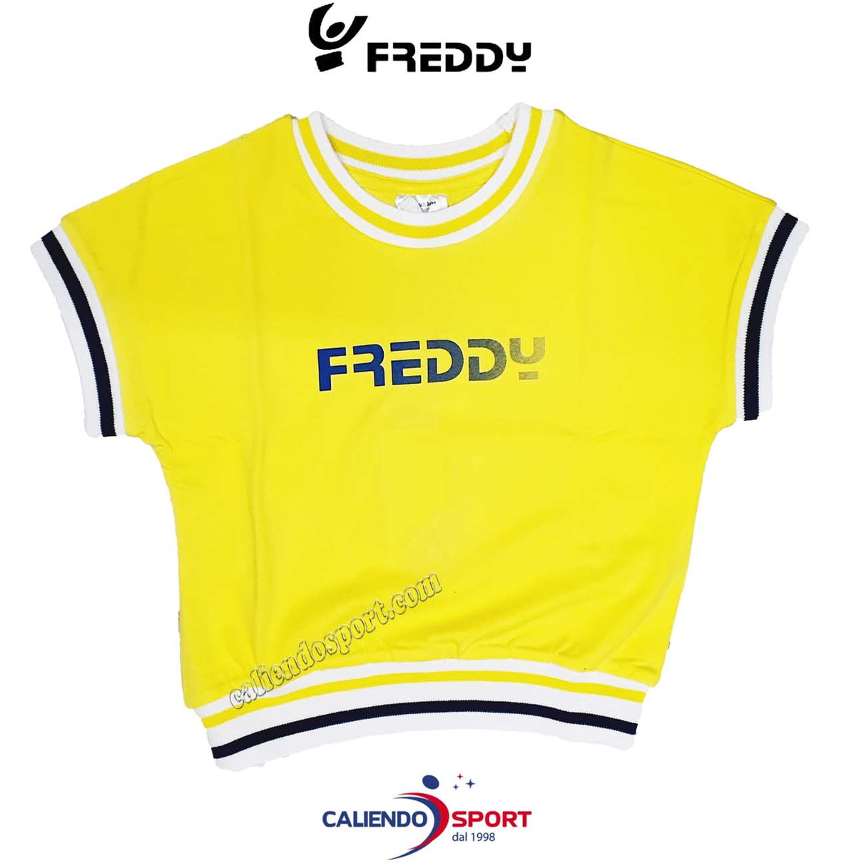 T-SHIRT BAMBINA FREDDY FR0110 COTONE GIALLO