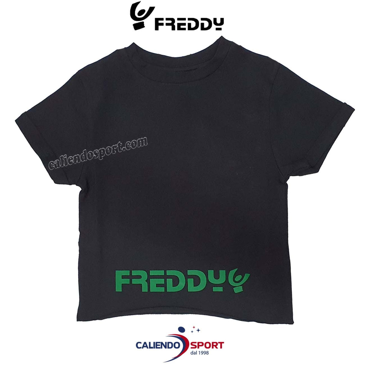 T-SHIRT BAMBINA FREDDY FR0061 NERO COTONE