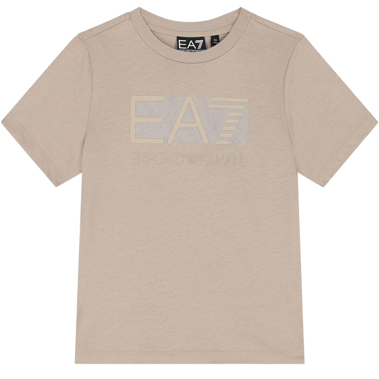 T-SHIRT RAGAZZI ARMANI EA7 E25 7B000036 U6155 COTONE BEIGE