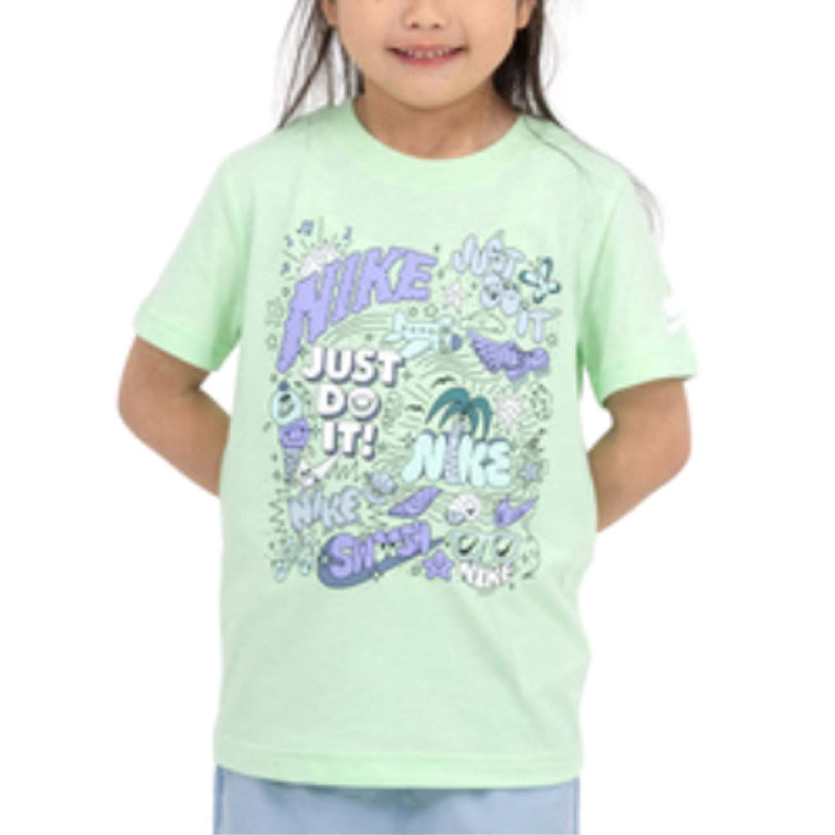 T-SHIRT RAGAZZI NIKE 86M094 E2E COTONE VERDE