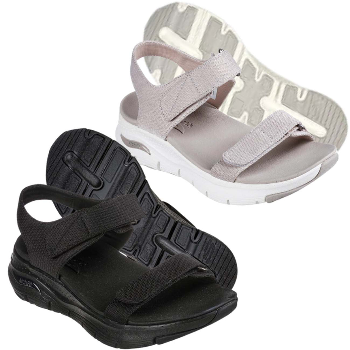 SANDALE SKECHERS 119247 ARCH FIT NOIR BEIGE