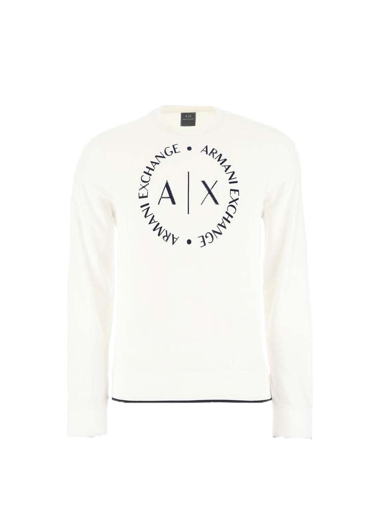 SWEAT-SHIRT HOMME ARMANI 8NZM87Z9N1Z COL ROND BLANC NOIR