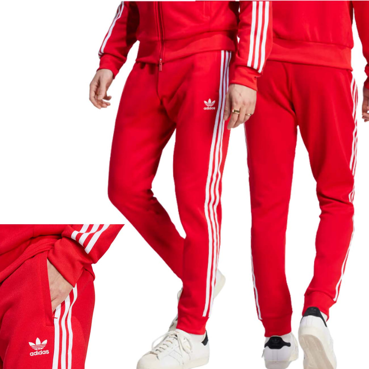 PANTALON ADIDAS IM4543 ADICOLOR CLASSICS SST ROUGE