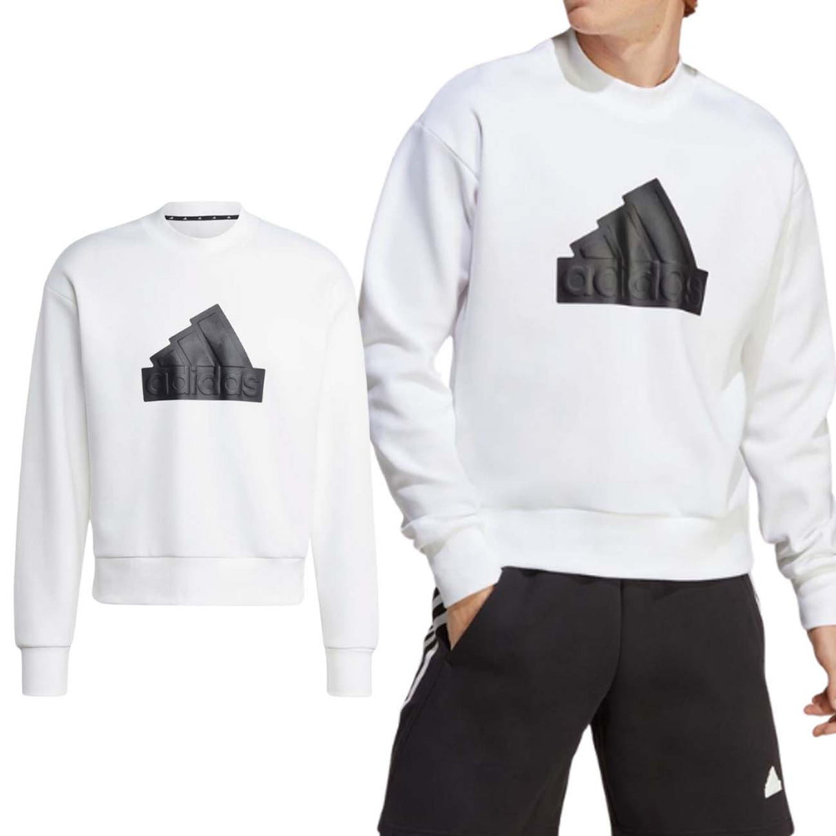 FELPA ADIDAS IC3741 FUTURE ICONS BADGE OF SPORT BIANCO