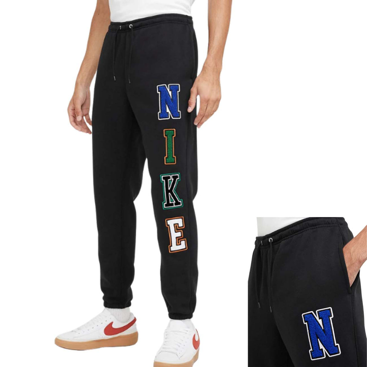 PANTALONE NIKE FZ0881 010 CLUB NERO FELPATO