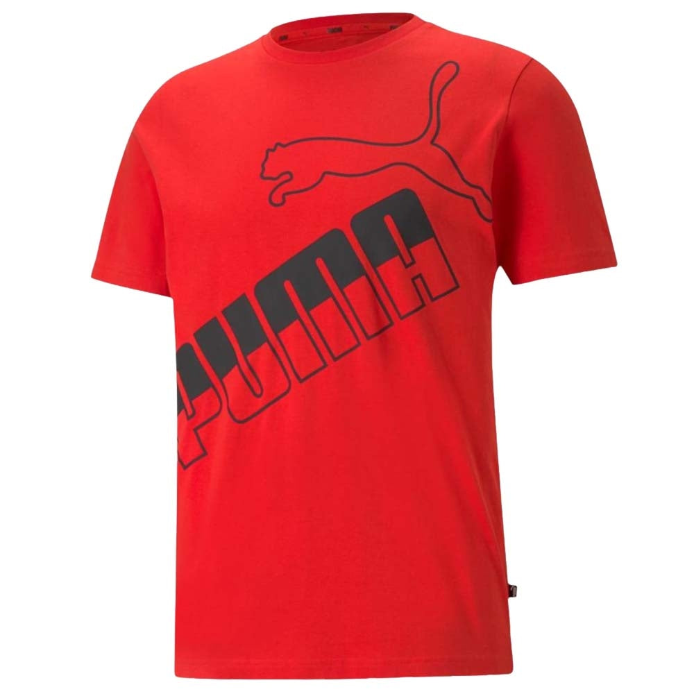 PUMA T-SHIRT 585771 BIG LOGO TEE YELLOW RED