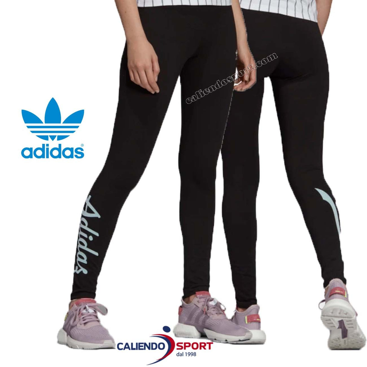 LEGGINS SERRÉS FEMME DU9928 ADIDAS ORIGINALS COTON NOIR