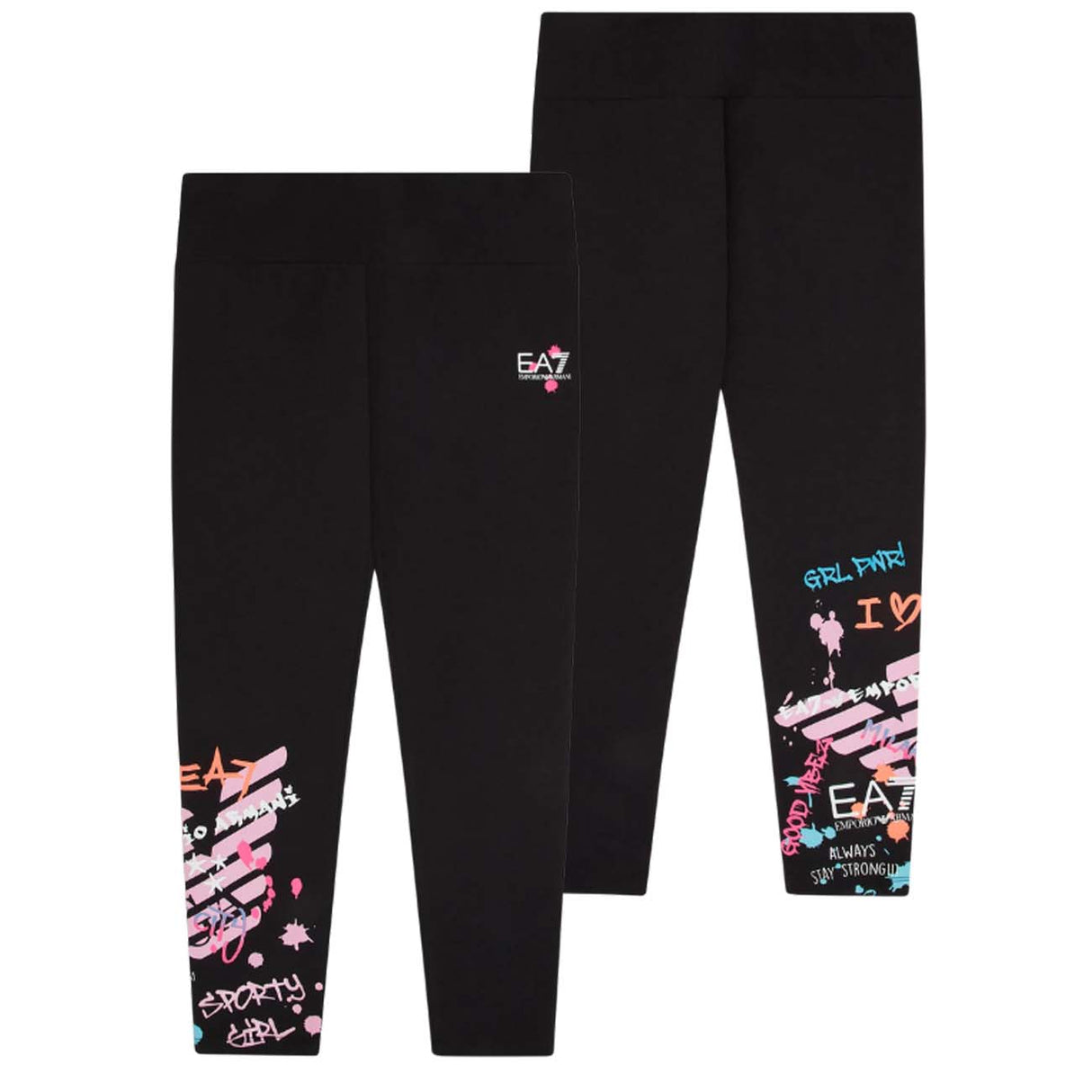 ARMANI EA7 6LFP07 FJGHZ COTTON GIRLS LEGGINGS
