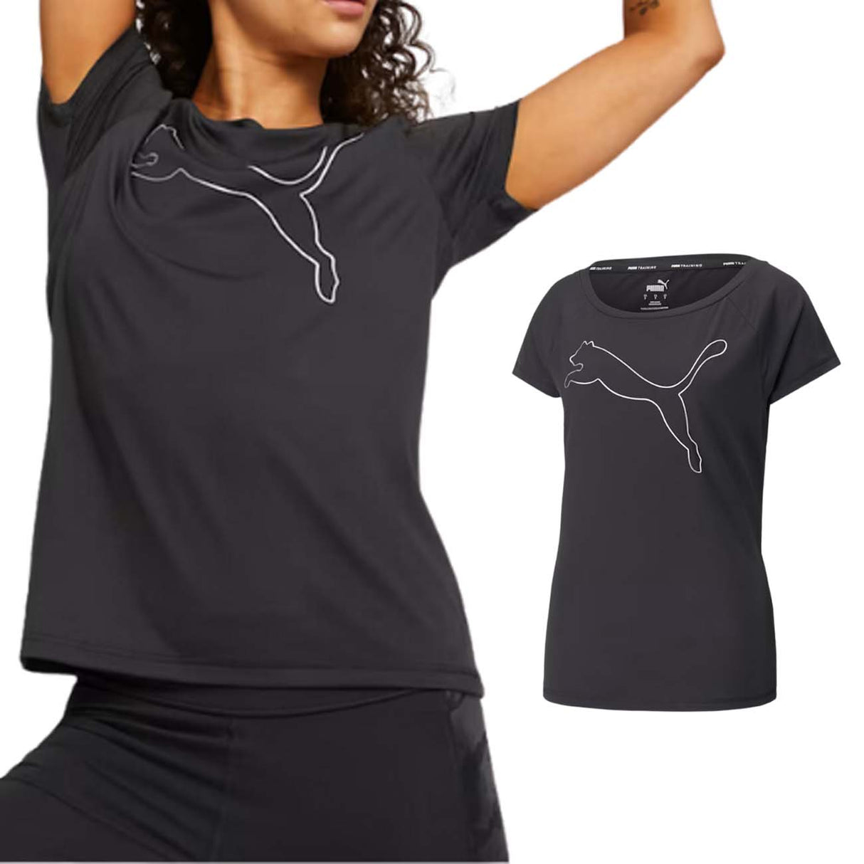T-SHIRT DONNA PUMA 522420 01 FAVOURITE CAT NERO