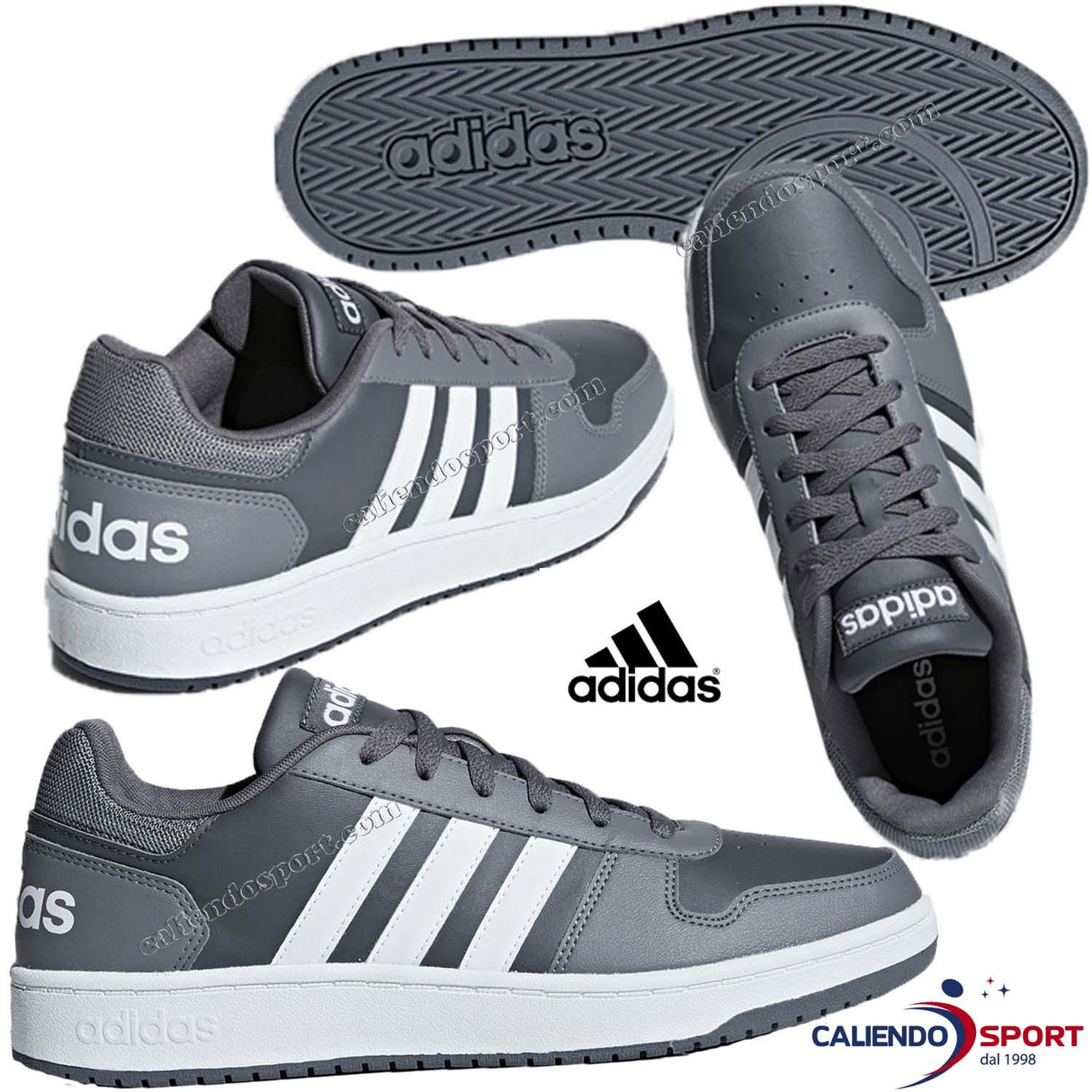 SCARPA ADIDAS UOMO B44694 VS HOOPS 2.0 GRIGIO SPORT PALESTRA