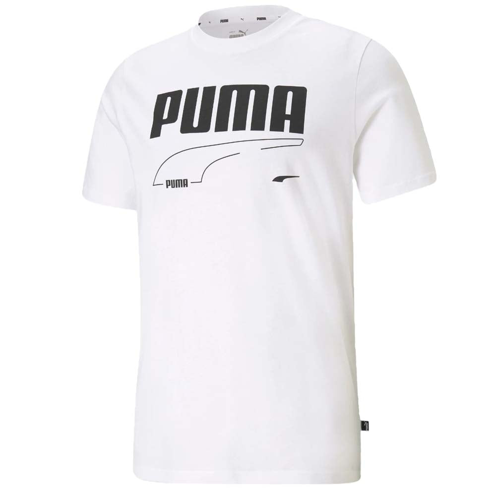 T-SHIRT PUMA 585738 REBEL ROSSO BIANCO COTONE