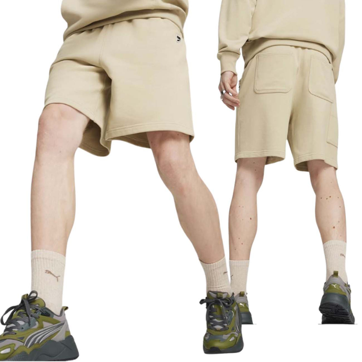 PANTALONCINO PUMA 624366 90 DOWNTOWN COTONE GARZATO BEIGE