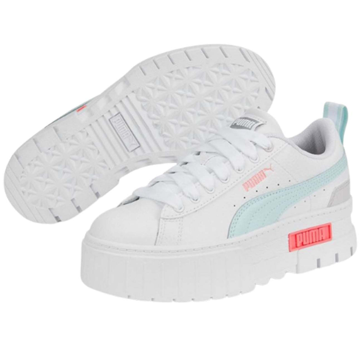 SCARPA PUMA 384527 10 MAYZE LTH JR PELLE BIANCO