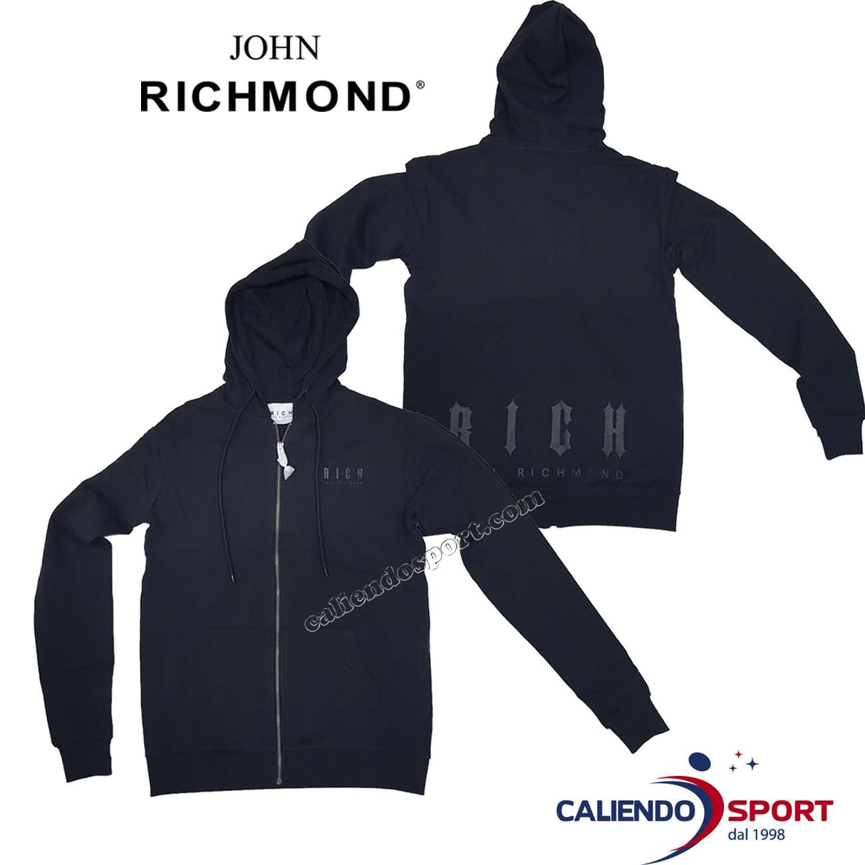 SWEAT À CAPUCHE JOHN RICHMOND HMA19021FE RU COTON BROSSÉ