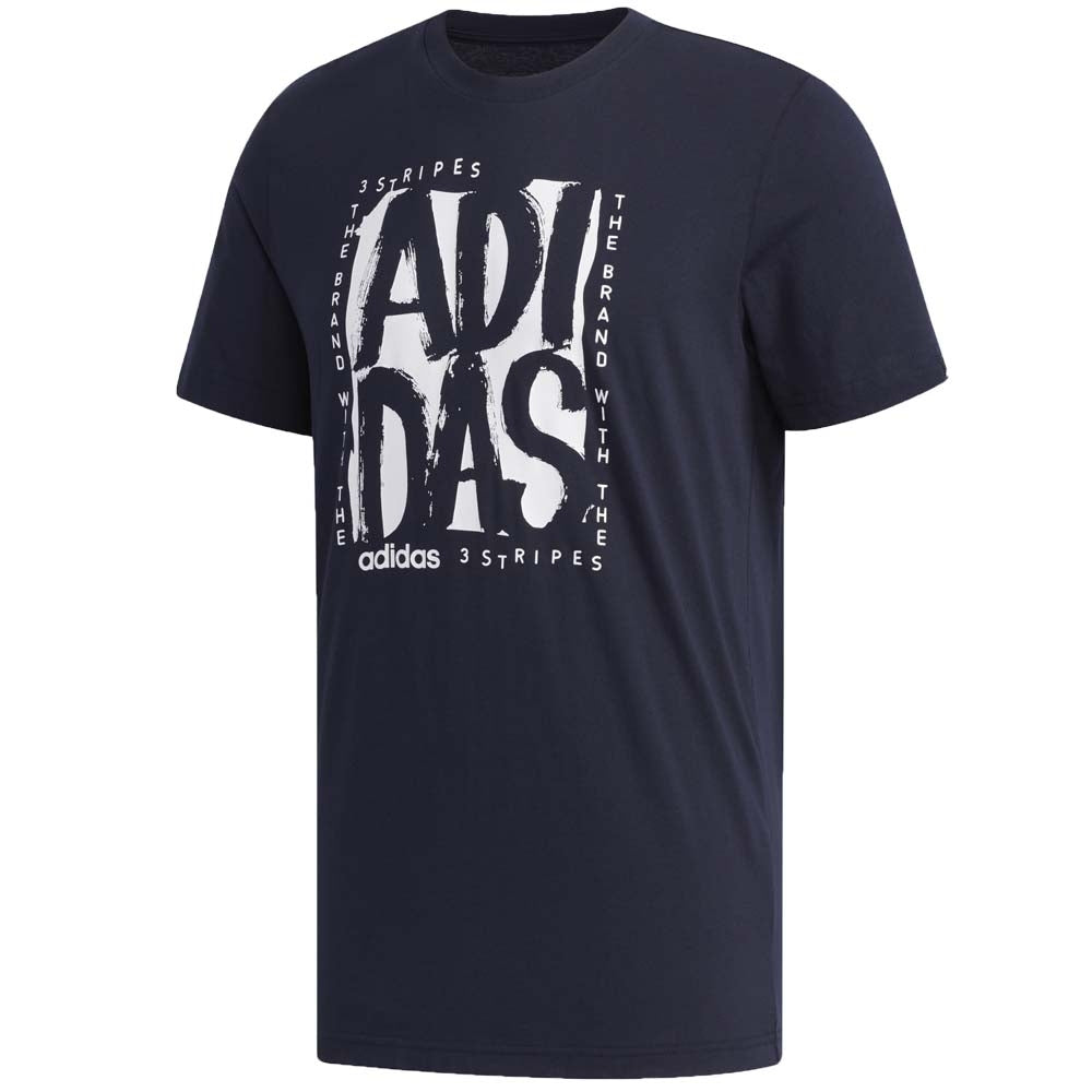 T-SHIRT EN COTON BLEU BLANC ADIDAS FM6243 FM6246