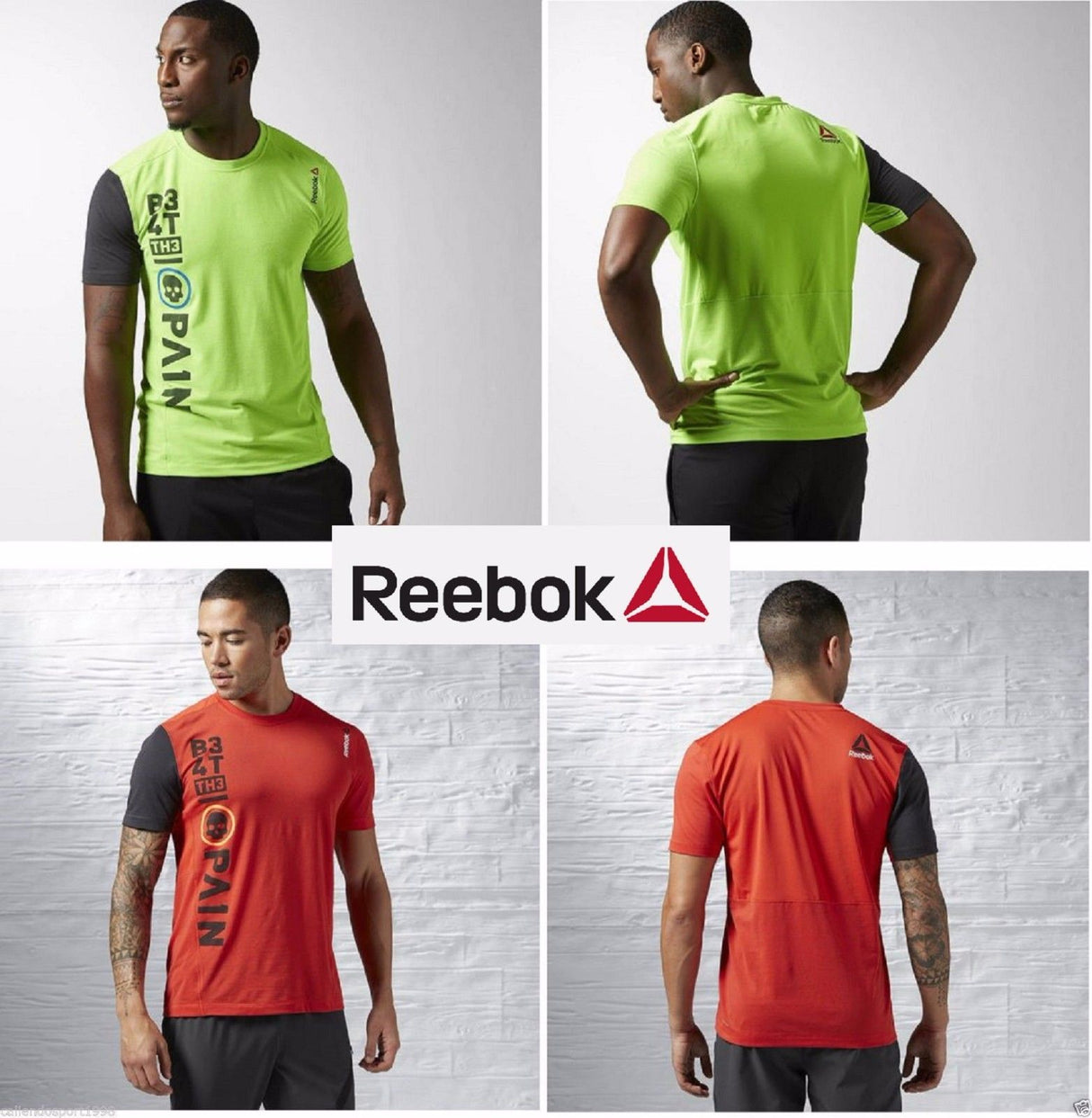 Men's Fitness & Training T-shirt Reebok Sport Gym RUNNING CASUAL