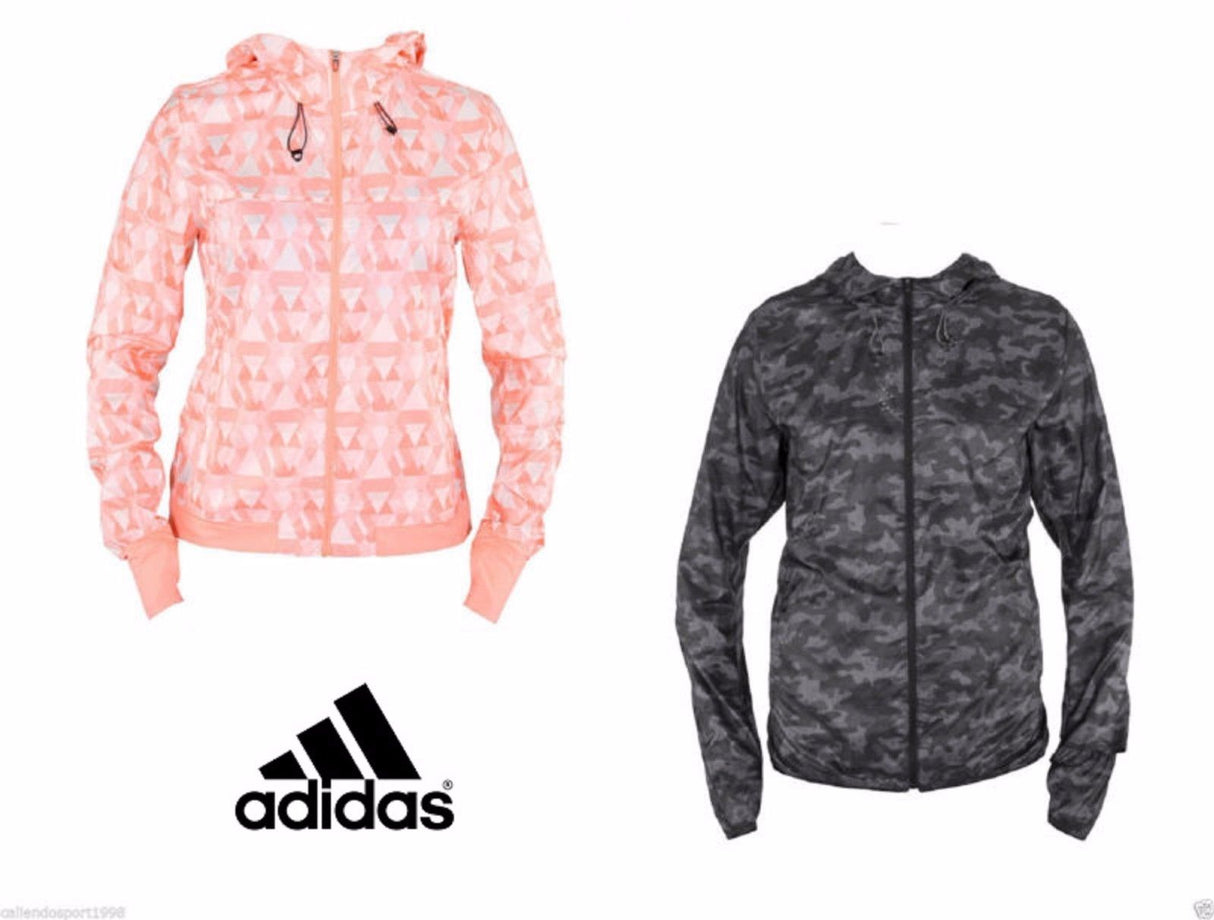 Giacca ADIDAS RUN GRAFICA NERO SUN GLOW KANOI VENTO IMPERMIABILE SPORT