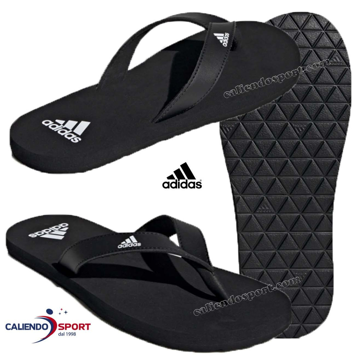 ADIDAS F35029 UNISEX BLACK EEZAY SWIMMING FLIP FLOPS