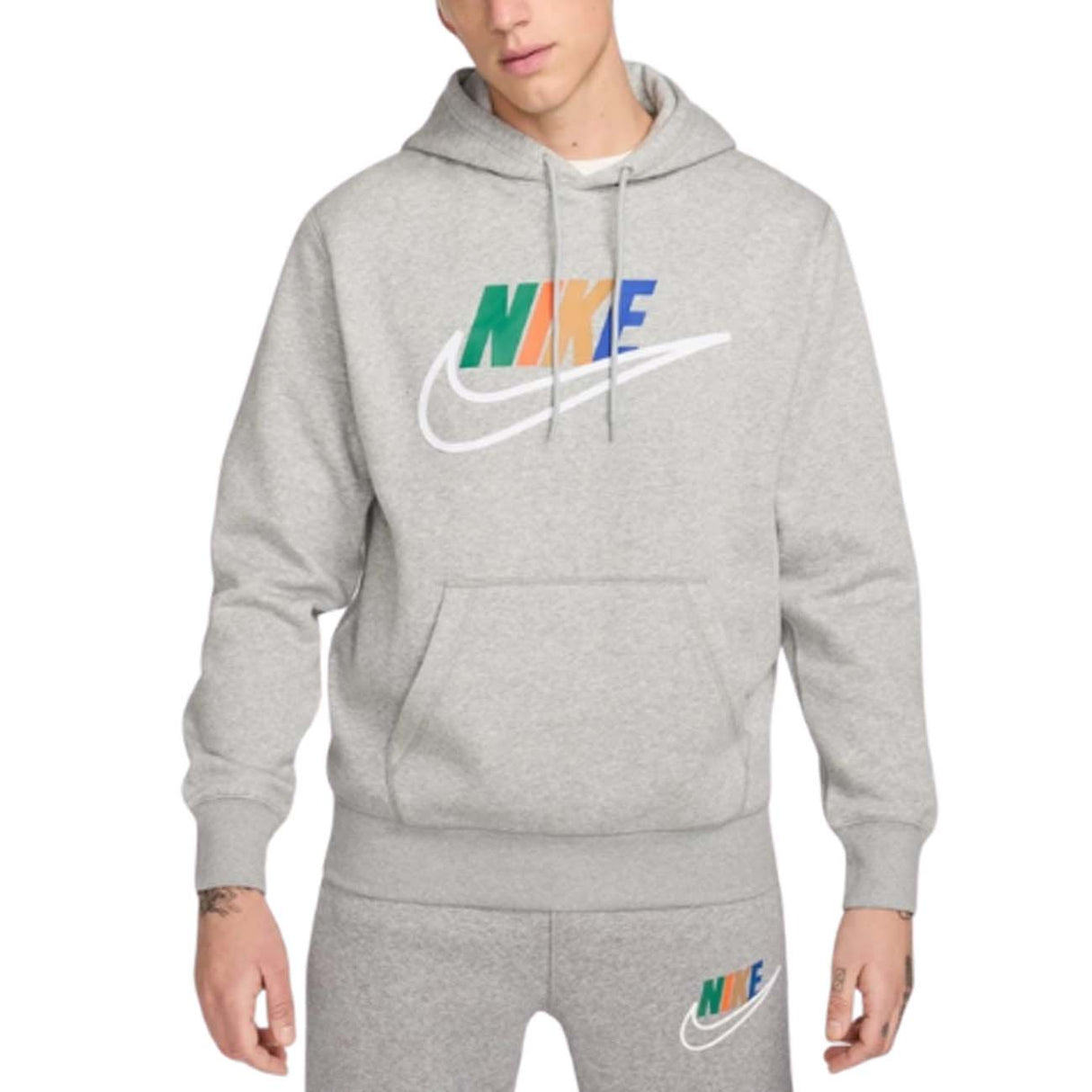 FELPA NIKE FZ0772 063 SPORTWEAR COTONE FELPATO GRIGIO