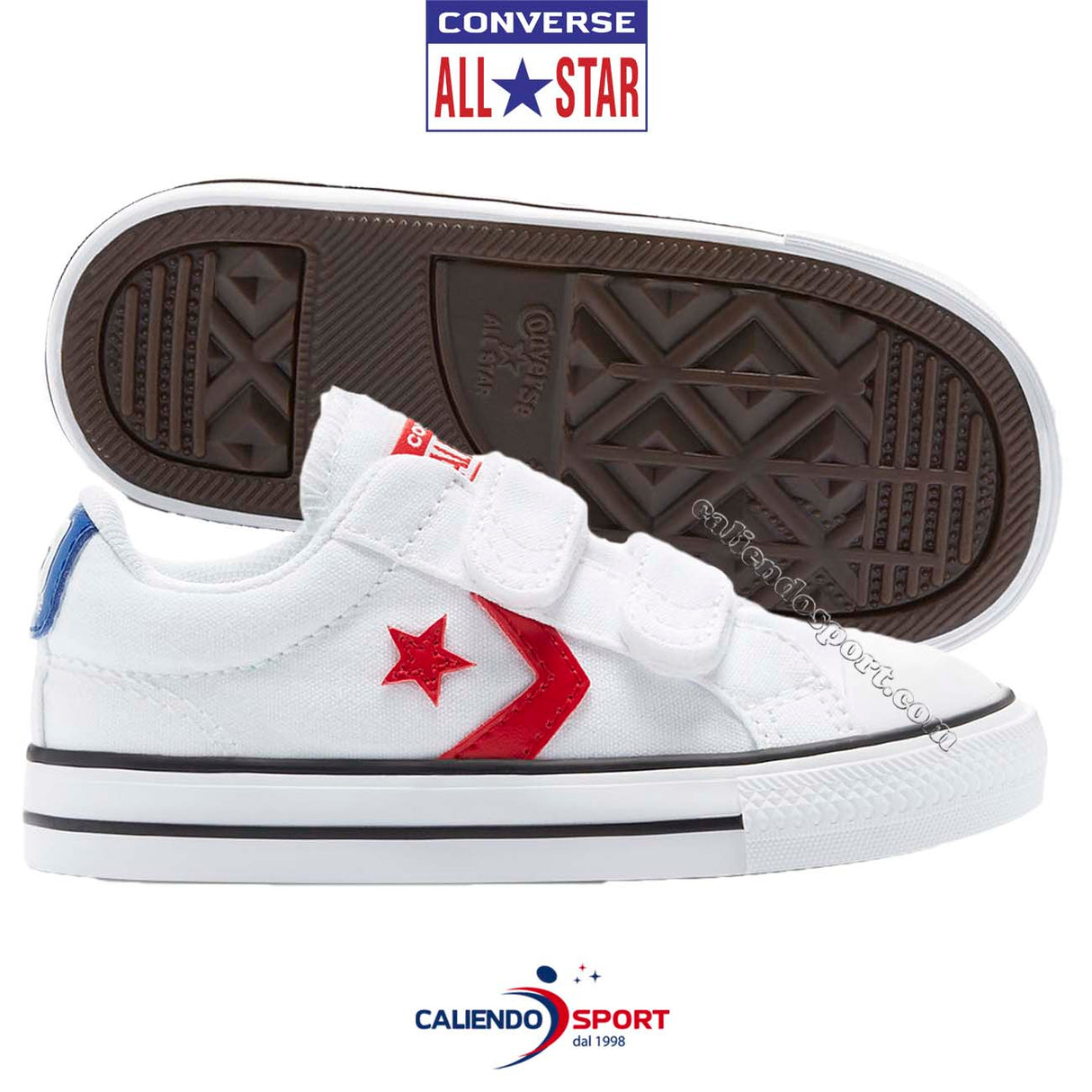 SCARPA CONVERSE BAMBINI 770228C CON STRAPPO BIANCO